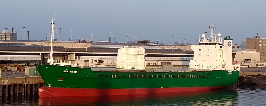 Atomschiff Link Star im Hamburger Hafen am 28.3.2019